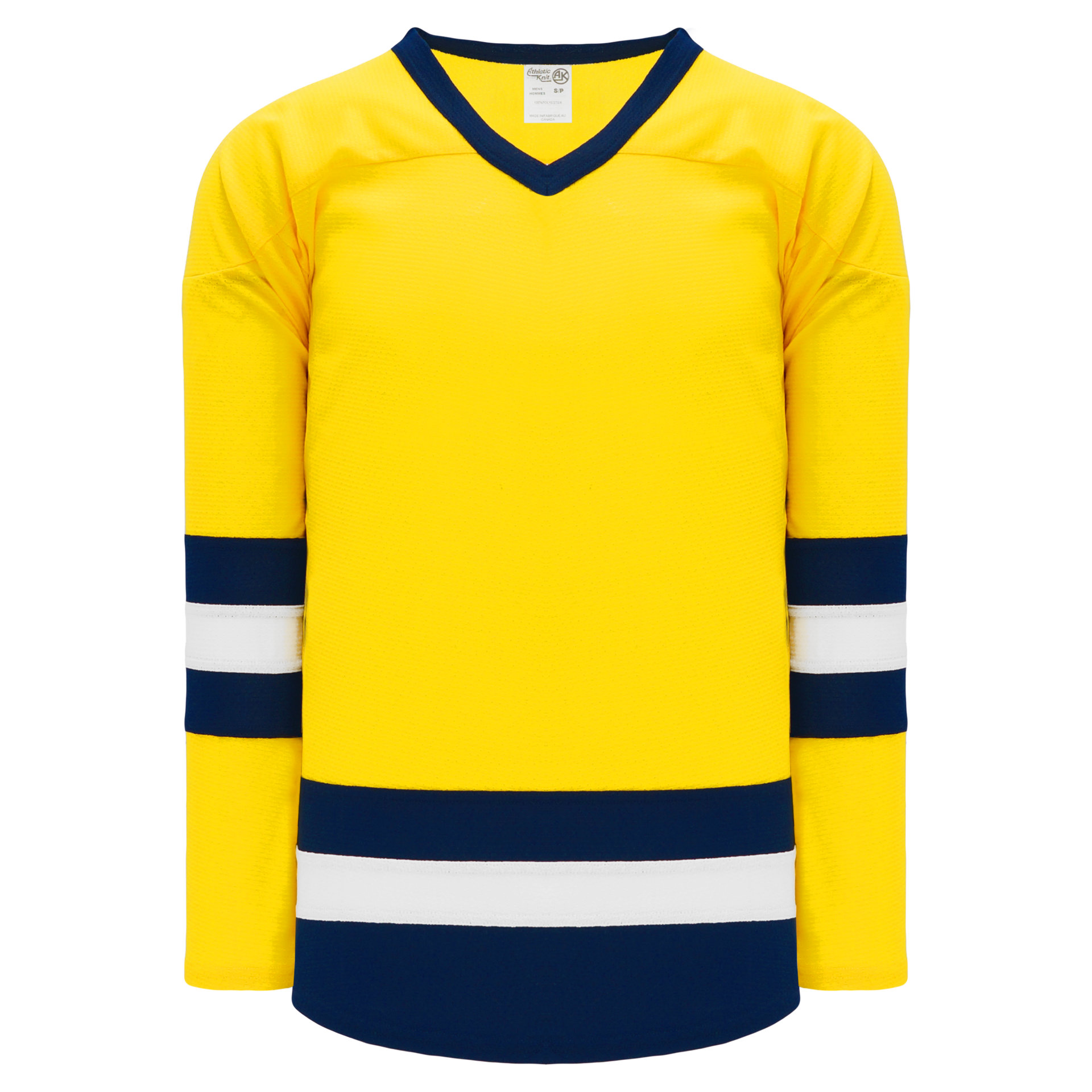 White Black Yellow Sublimated Custom Blank Hockey Jerseys
