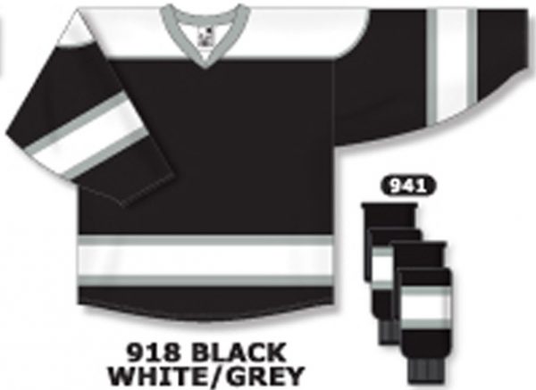 black and grey hockey jersey