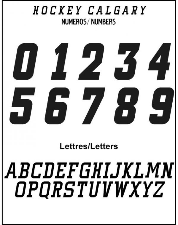 Calgary Hockey Font Start Up Kit (520 Pcs) – uniformsandink.com